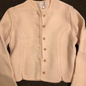 Vintage cream beige wool jacket